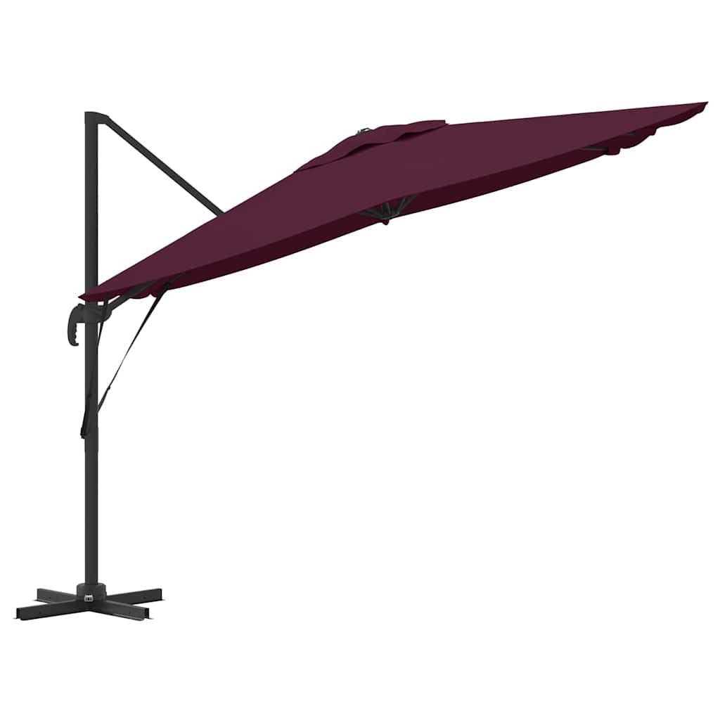 Cantilever Roma Parasol Bordeaux Rød 286x285x265 cm i Aluminium