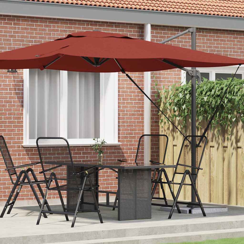 Cantilever Roma Parasol Terracotta 286x285x265 cm i aluminium