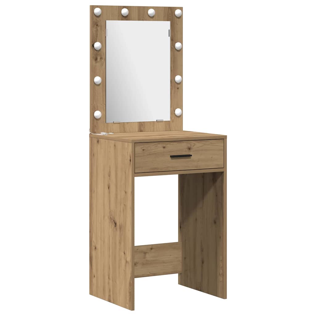 Sminkebordsett med skuff 2 pcs artisan eik 50 x 41 x 135 cm