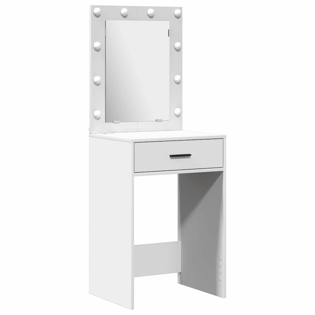 Sminkebordsett 3 pcs Hvit 50 x 41 x 135 cm Konstruert tre