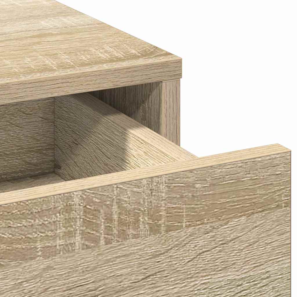 Sminkebordsett 3 pcs Sonoma eik 50 x 41 x 135 cm Konstruert tre