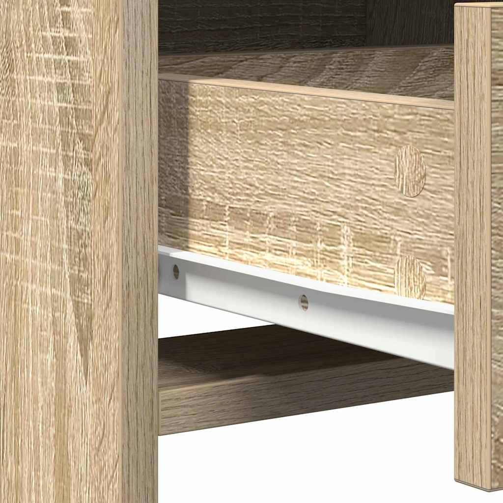 Sminkebordsett 3 pcs Sonoma eik 50 x 41 x 135 cm Konstruert tre