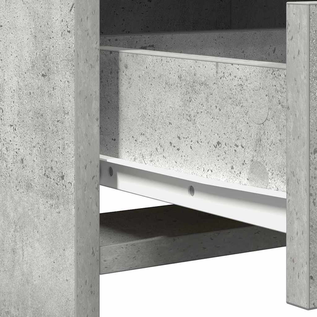 Sminkebordsett 3 pcs Betonggrå 50 x 41 x 135 cm Konstruert tre