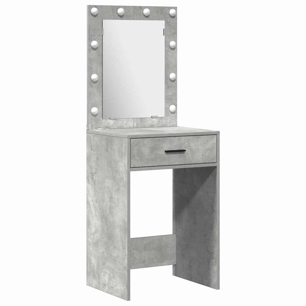Sminkebordsett 3 pcs Betonggrå 50 x 41 x 135 cm Konstruert tre