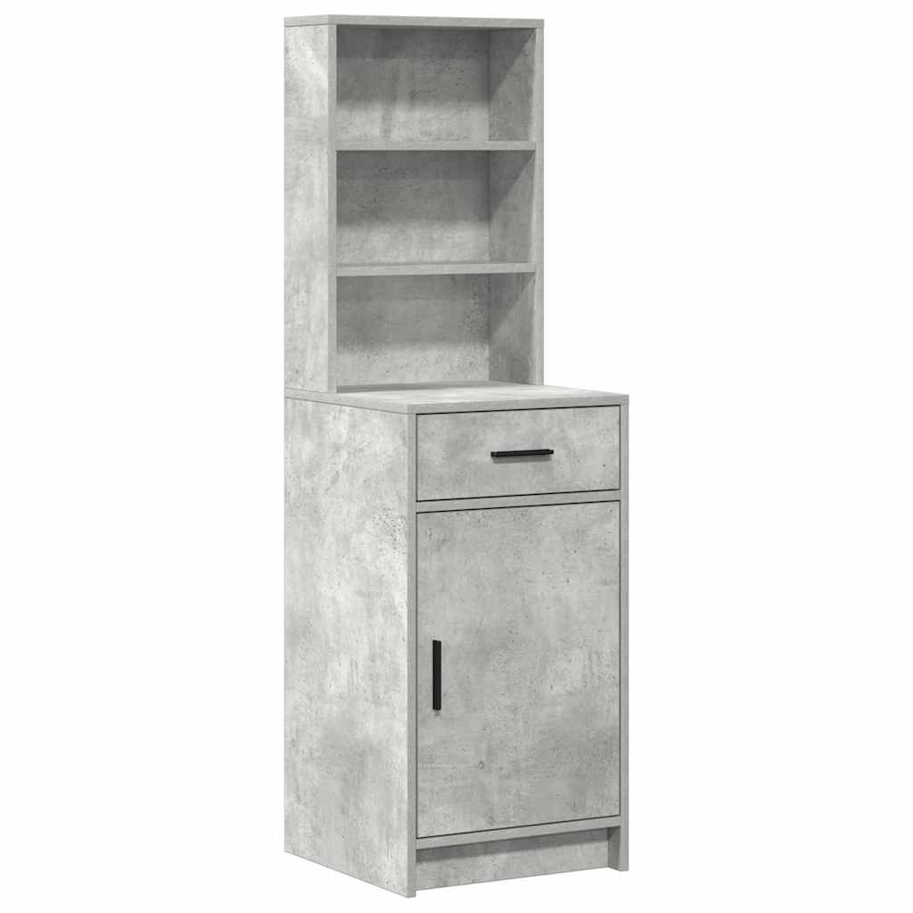 Sminkebordsett 3 pcs Betonggrå 50 x 41 x 135 cm Konstruert tre