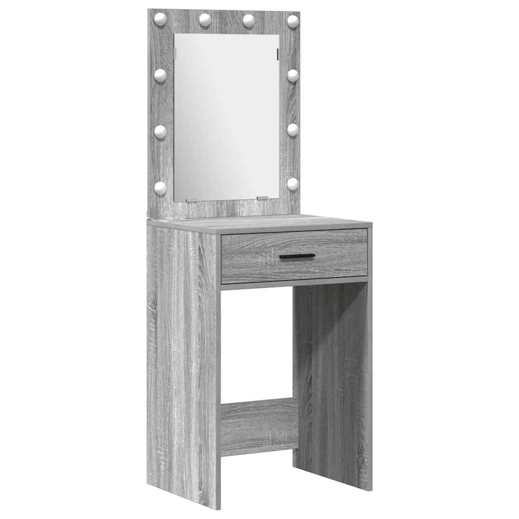Sminkebordsett 3 pcs Grå sonoma 50 x 41 x 135 cm Konstruert tre