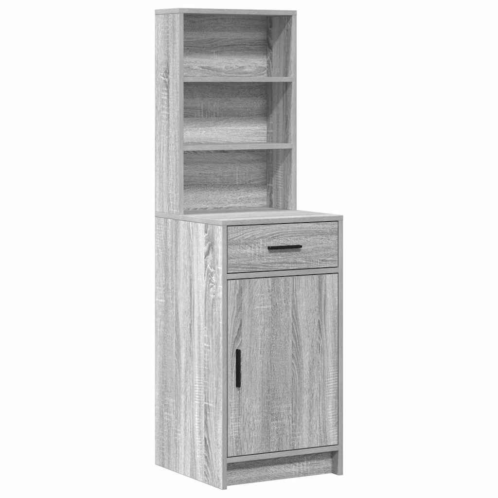 Sminkebordsett 3 pcs Grå sonoma 50 x 41 x 135 cm Konstruert tre