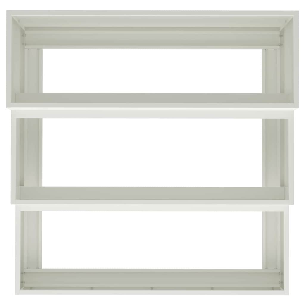 Hageblomsterpotte Hvit 90 x 90 x 35 cm Stål