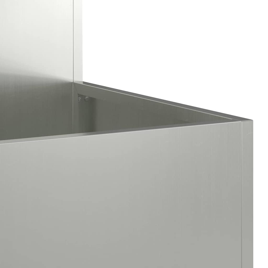 Hageblomsterpotte sølv 80 x 80 x 48 cm Galvanisert stål