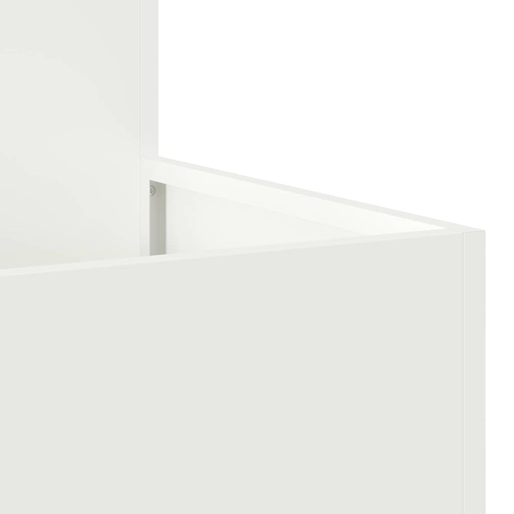 Hagekasse 100 x 100 x 48 cm Hvit Stål