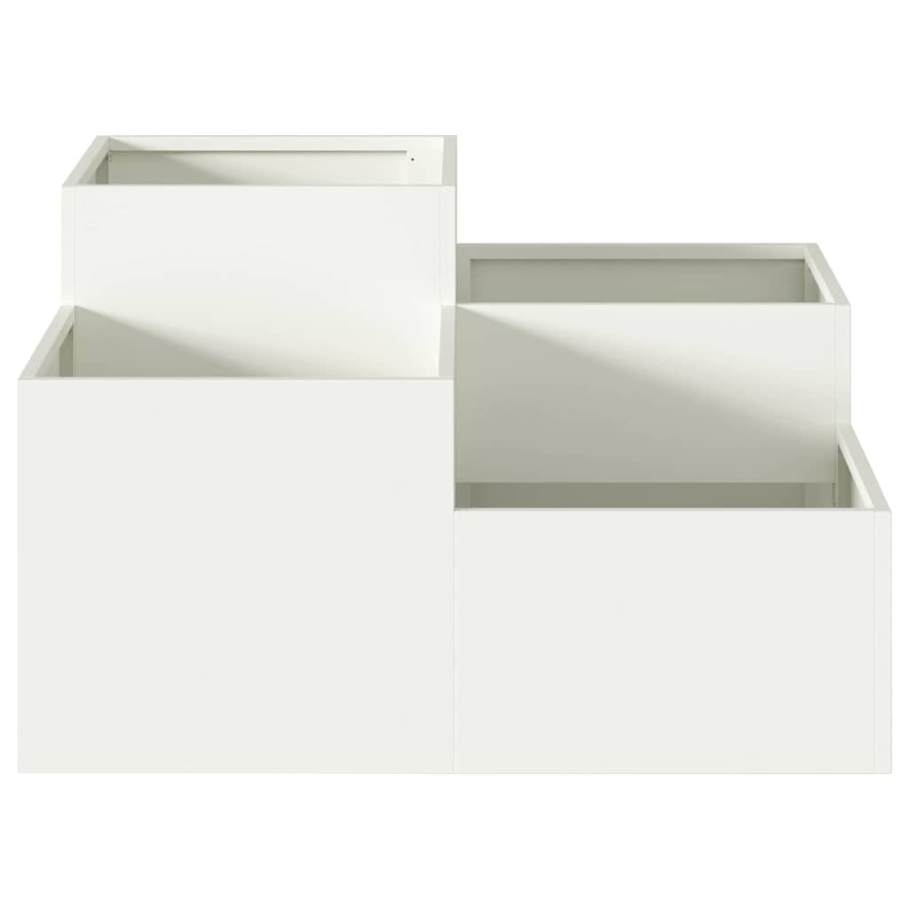 Hagekasse 100 x 100 x 48 cm Hvit Stål