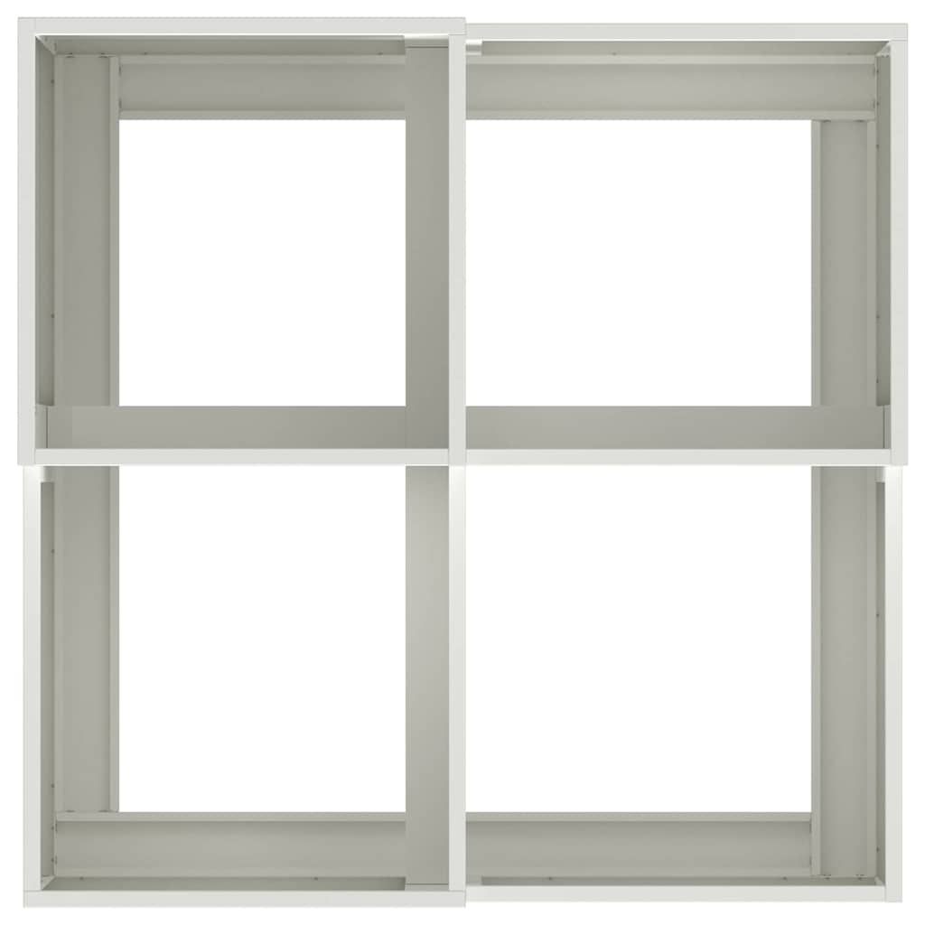 Hagekasse 100 x 100 x 48 cm Hvit Stål