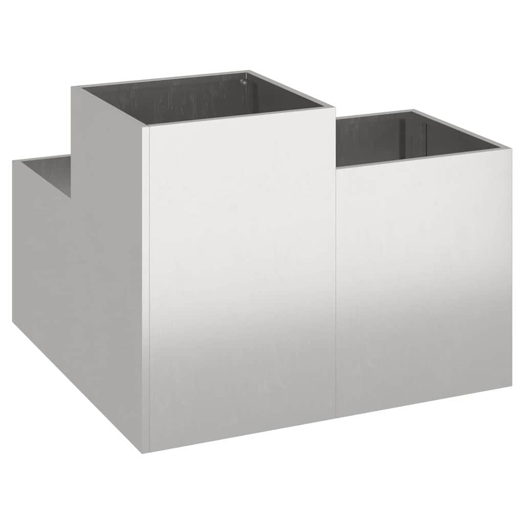Hageplantekasse 100 x 100 x 60 cm i rustfritt stål