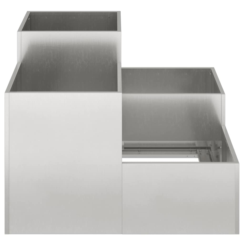 Hageplantekasse 100 x 100 x 60 cm i rustfritt stål
