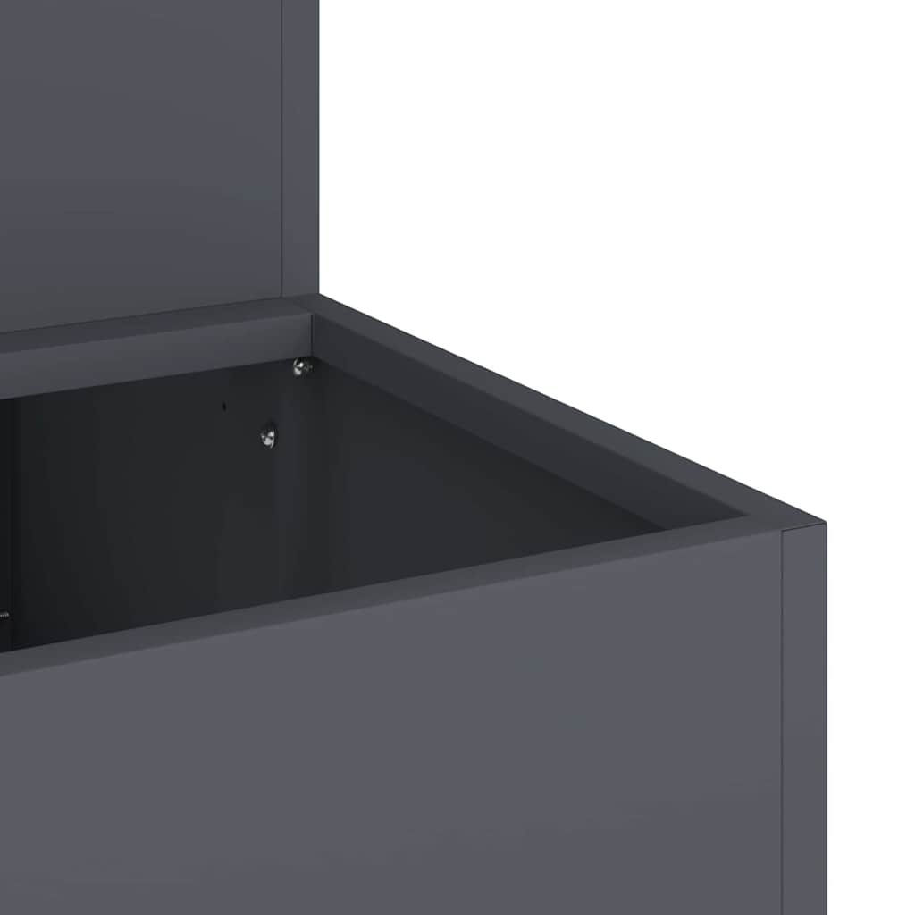 Hageplantekasse 2-lags 100 x 60 x 45 cm antrasitt plast