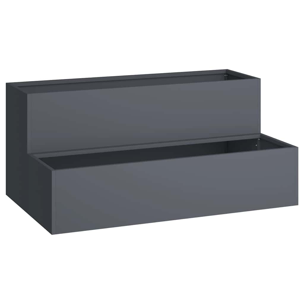 Hageplantekasse 2-lags 100 x 60 x 45 cm antrasitt plast