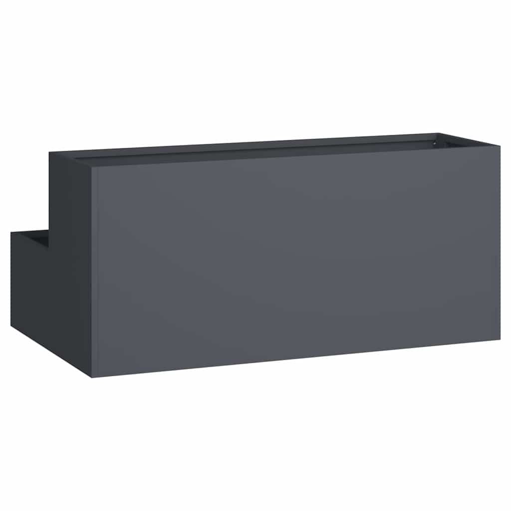 Hageplantekasse 2-lags 100 x 60 x 45 cm antrasitt plast