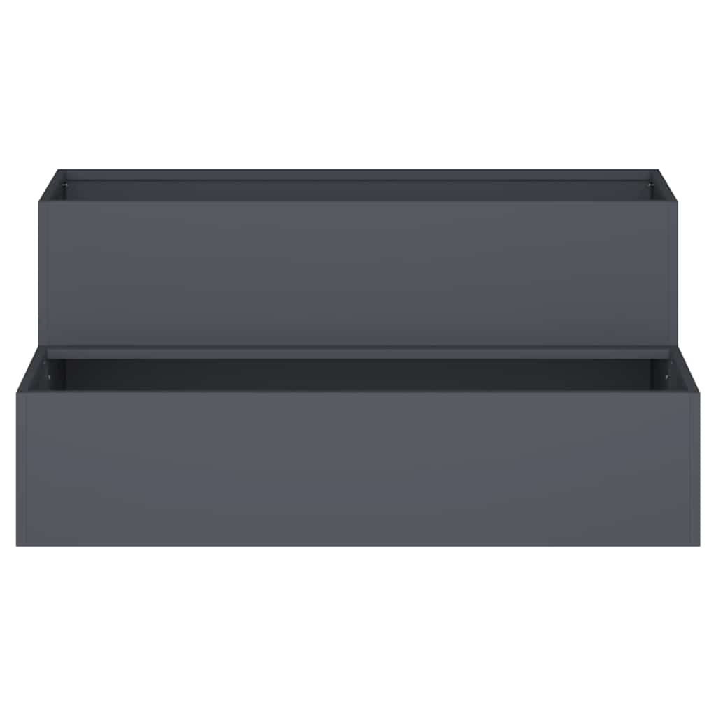 Hageplantekasse 2-lags 100 x 60 x 45 cm antrasitt plast
