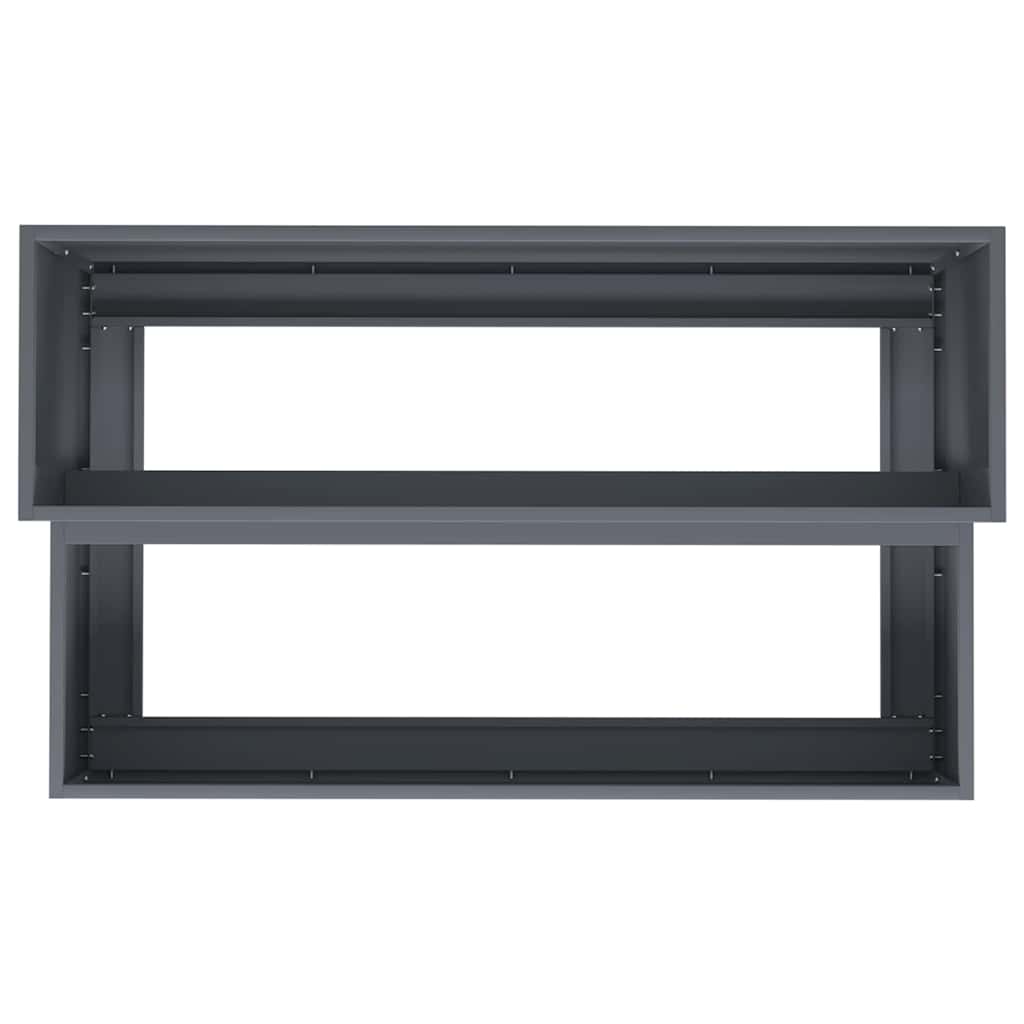 Hageplantekasse 2-lags 100 x 60 x 45 cm antrasitt plast