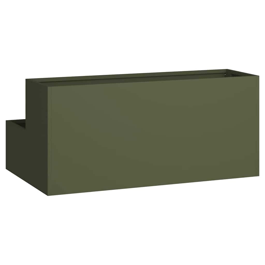 Hageplantekasse 2-nivå 100 x 60 x 45 cm Olivengrønn Stål