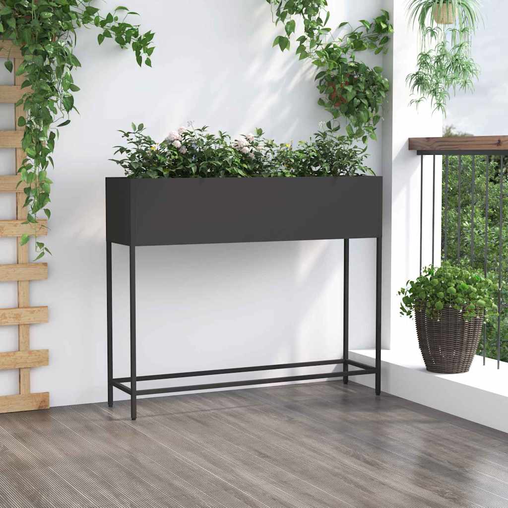 Hevet Hageplante Svart 100 x 26 x 82 cm Stål