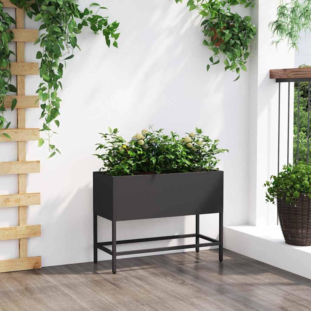 Hevet Hageplante Svart 60 x 26 x 45 cm Stål