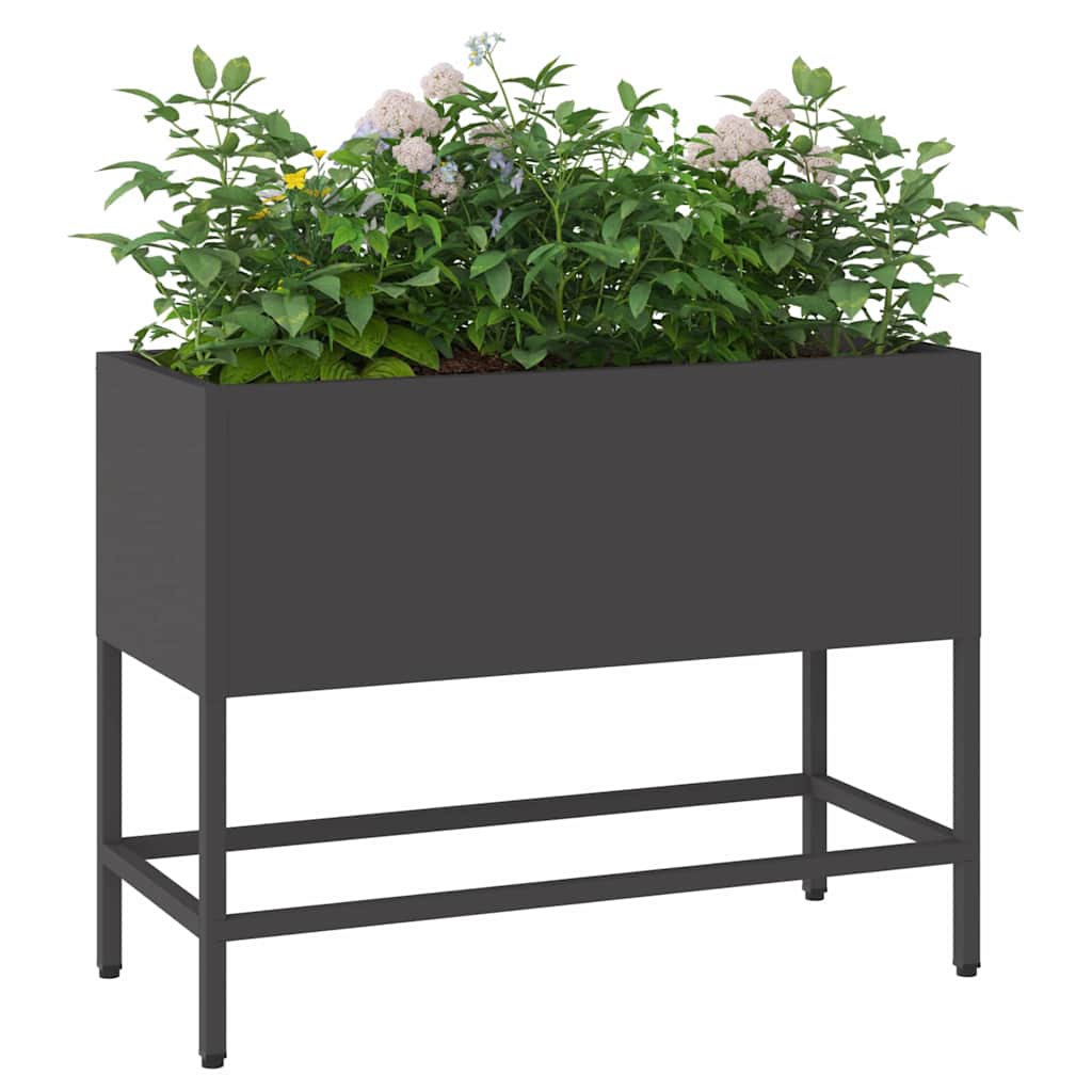 Hevet Hageplante Svart 60 x 26 x 45 cm Stål