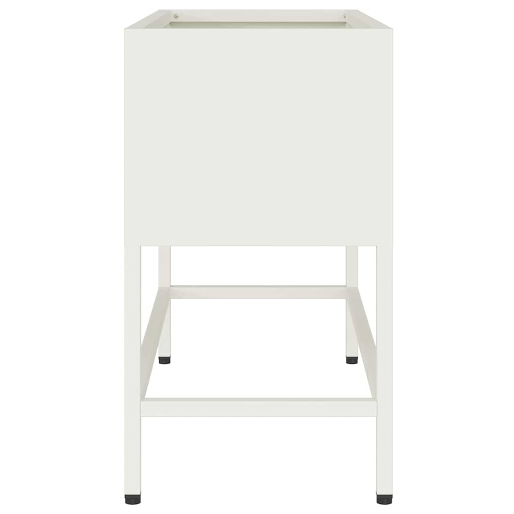 Hevet Hageplante Hvit 60 x 26 x 45 cm Stål