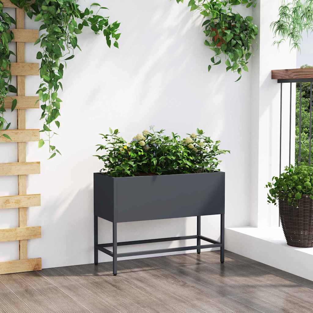 Hevet Hageplante Antrasitt 60 x 26 x 45 cm Stål