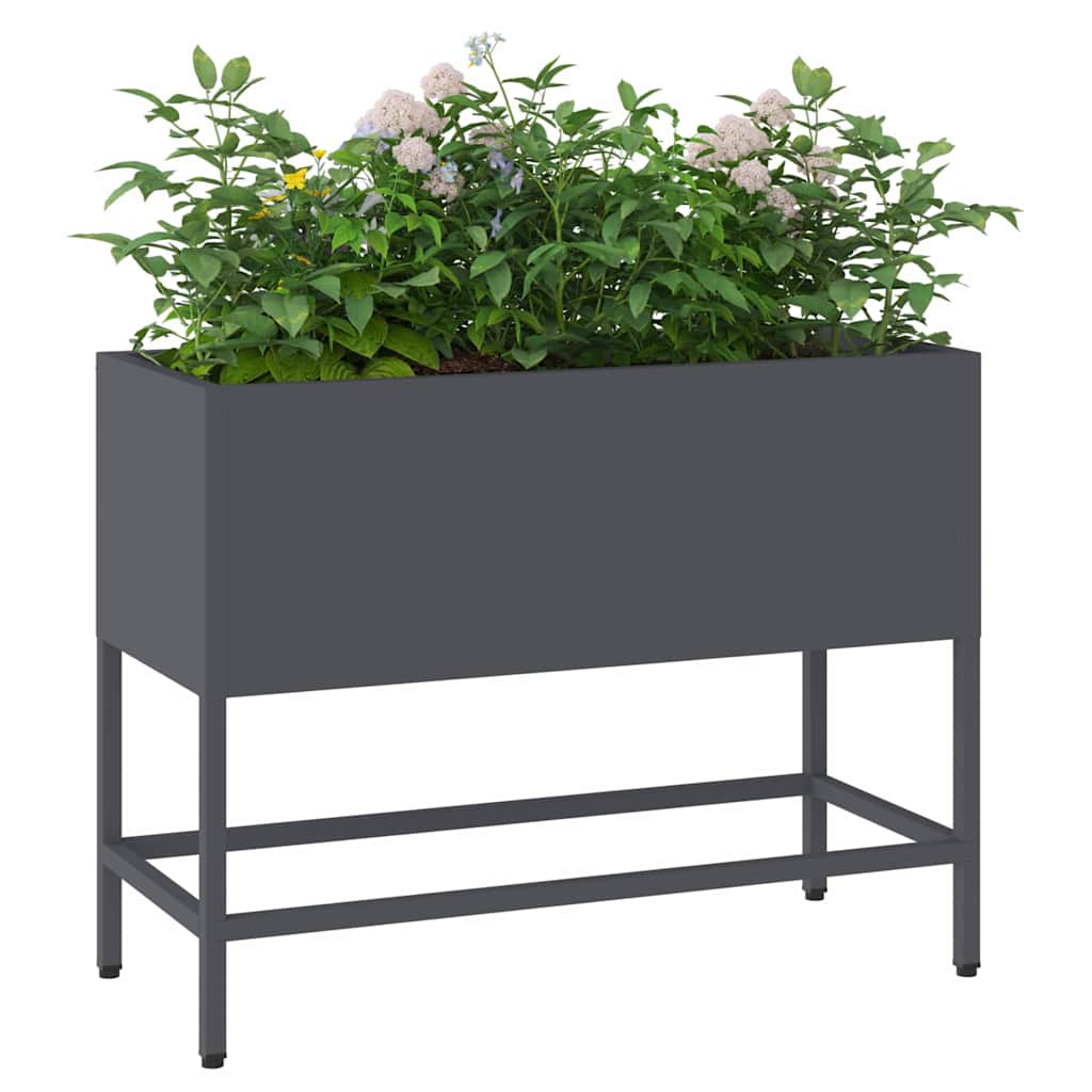 Hevet Hageplante Antrasitt 60 x 26 x 45 cm Stål