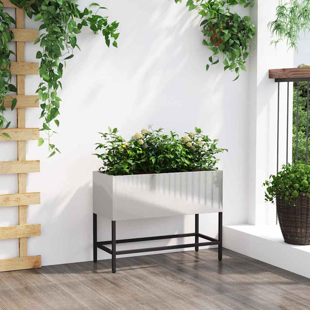 Hevet Hagebed 60 x 26 x 45 cm i Rustfritt Stål