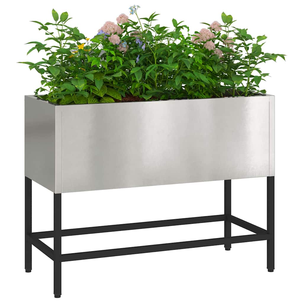 Hevet Hagebed 60 x 26 x 45 cm i Rustfritt Stål