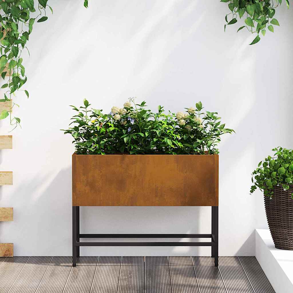 Hevet Hageplante Rusten 60 x 26 x 45 cm Cortenstål