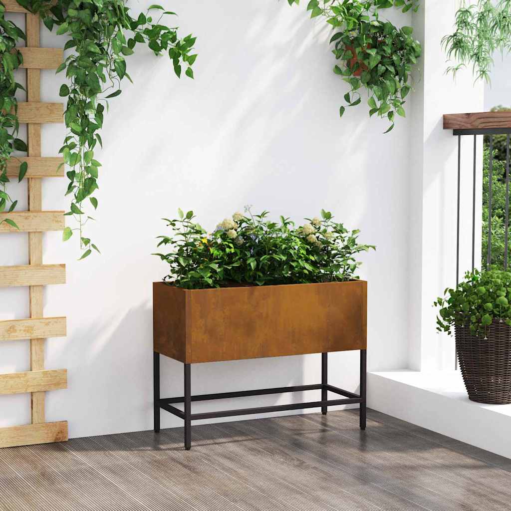 Hevet Hageplante Rusten 60 x 26 x 45 cm Cortenstål