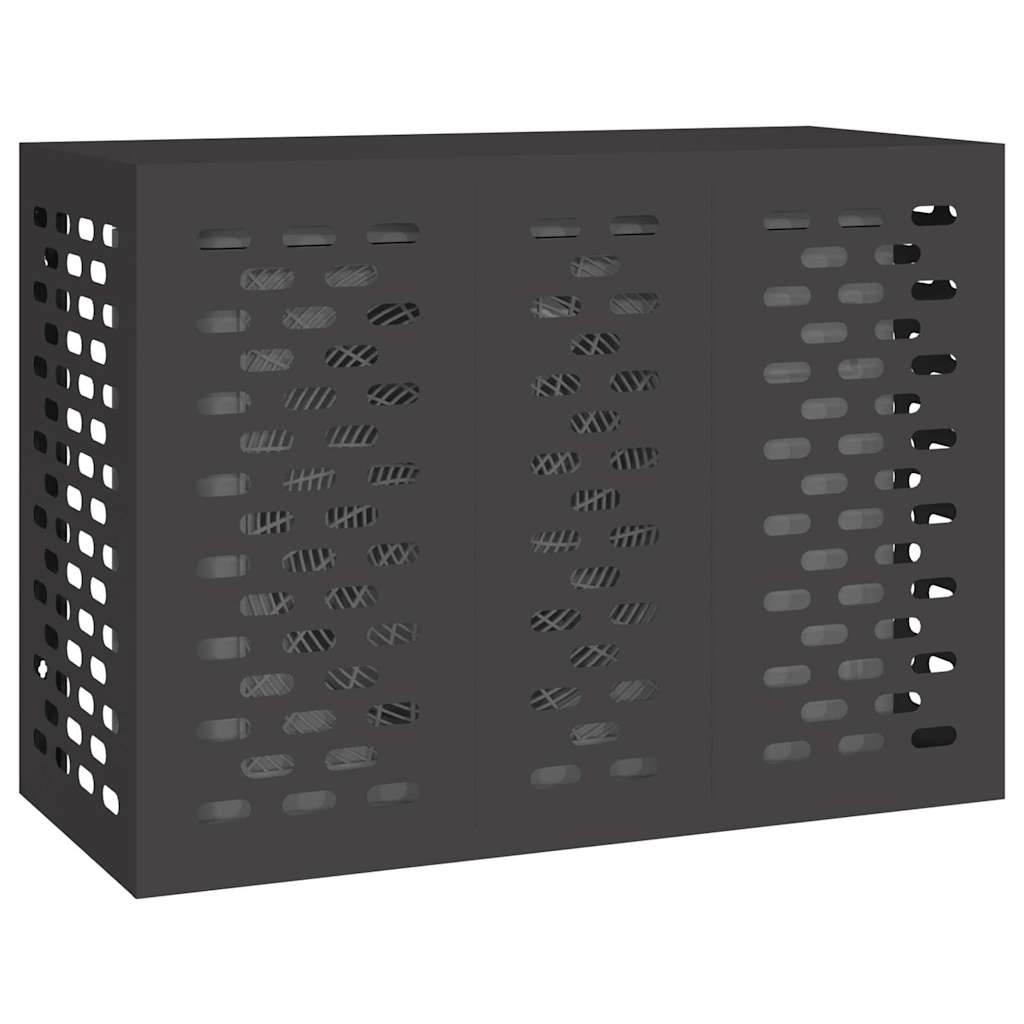 Deksel til klimaanlegg Svart 110 x 50 x 80 cm Stål