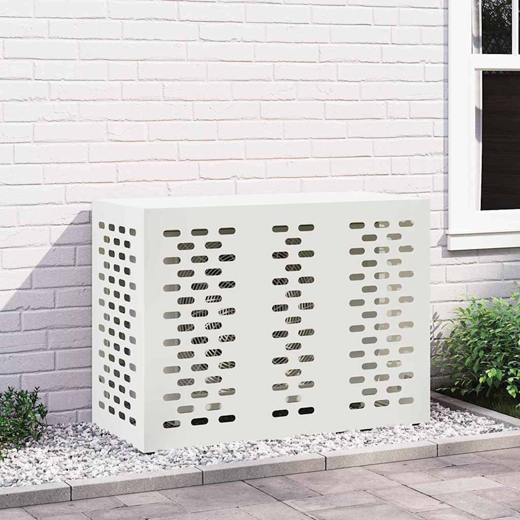 Deksel til klimaanlegg Hvit 110 x 50 x 80 cm Stål