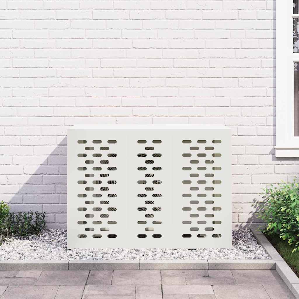 Deksel til klimaanlegg Hvit 110 x 50 x 80 cm Stål