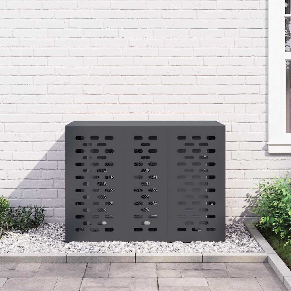 Deksel til klimaanlegg Antrasitt 110 x 50 x 80 cm Stål