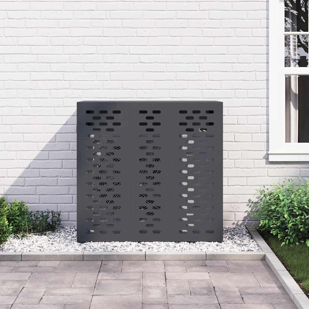 Deksel til klimaanlegg Antrasitt 110 x 50 x 105 cm Stål