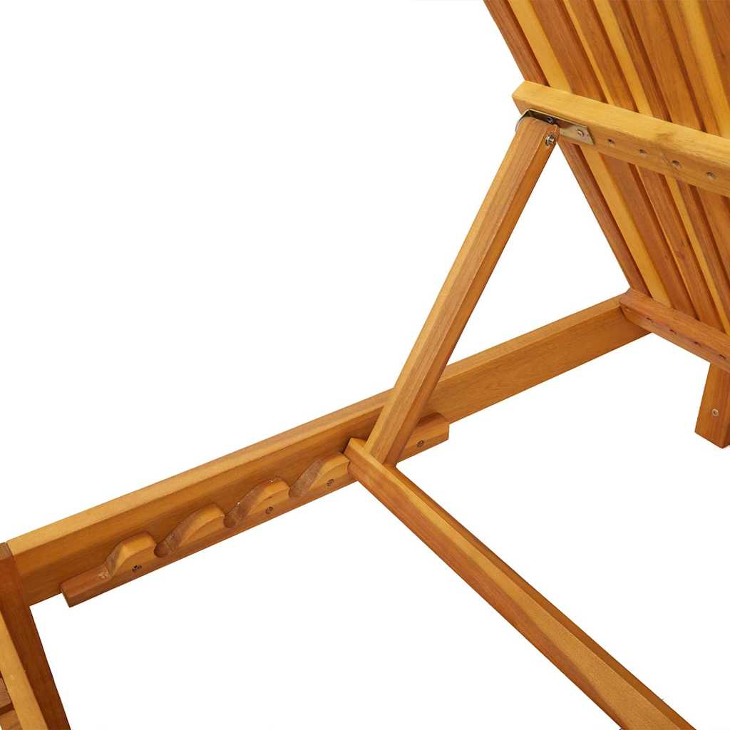 Solseng med pute 200x55x30 cm Solid akasietre