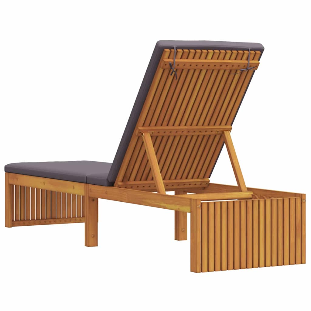 Solseng med pute 200x55x30 cm Solid akasietre