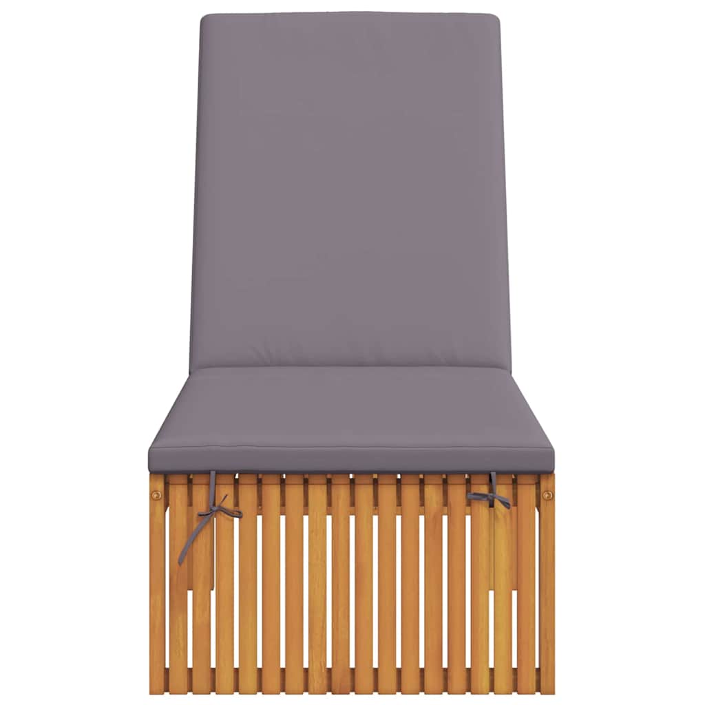 Solseng med pute 200x55x30 cm Solid akasietre