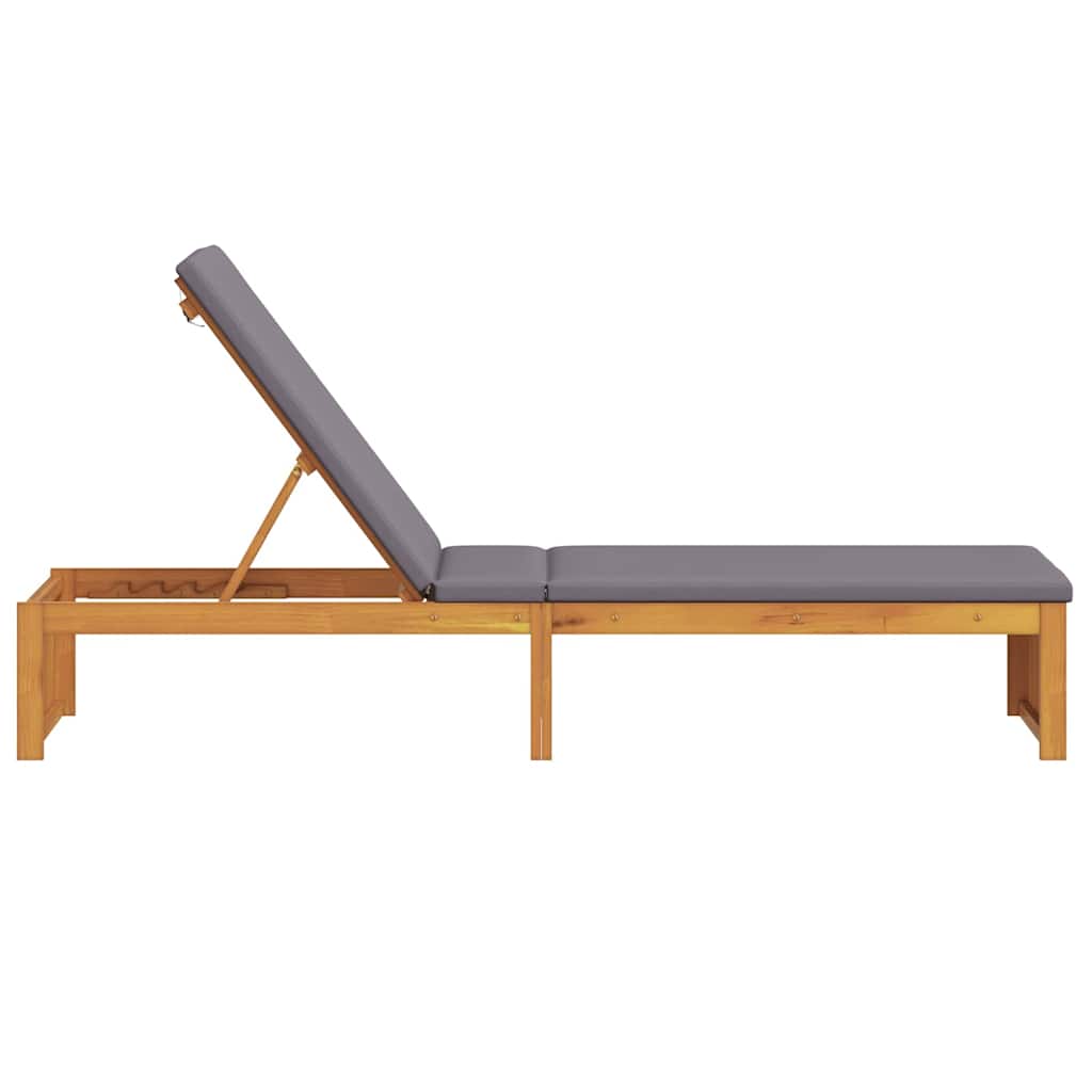 Solseng med pute 200x55x30 cm Solid akasietre