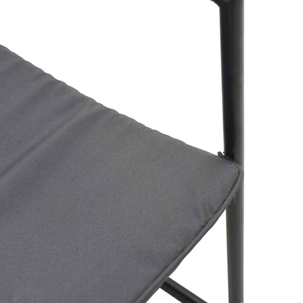 Hagestoler 4 pcs Svart og antracit 50.5 x 59 x 81.5 cm