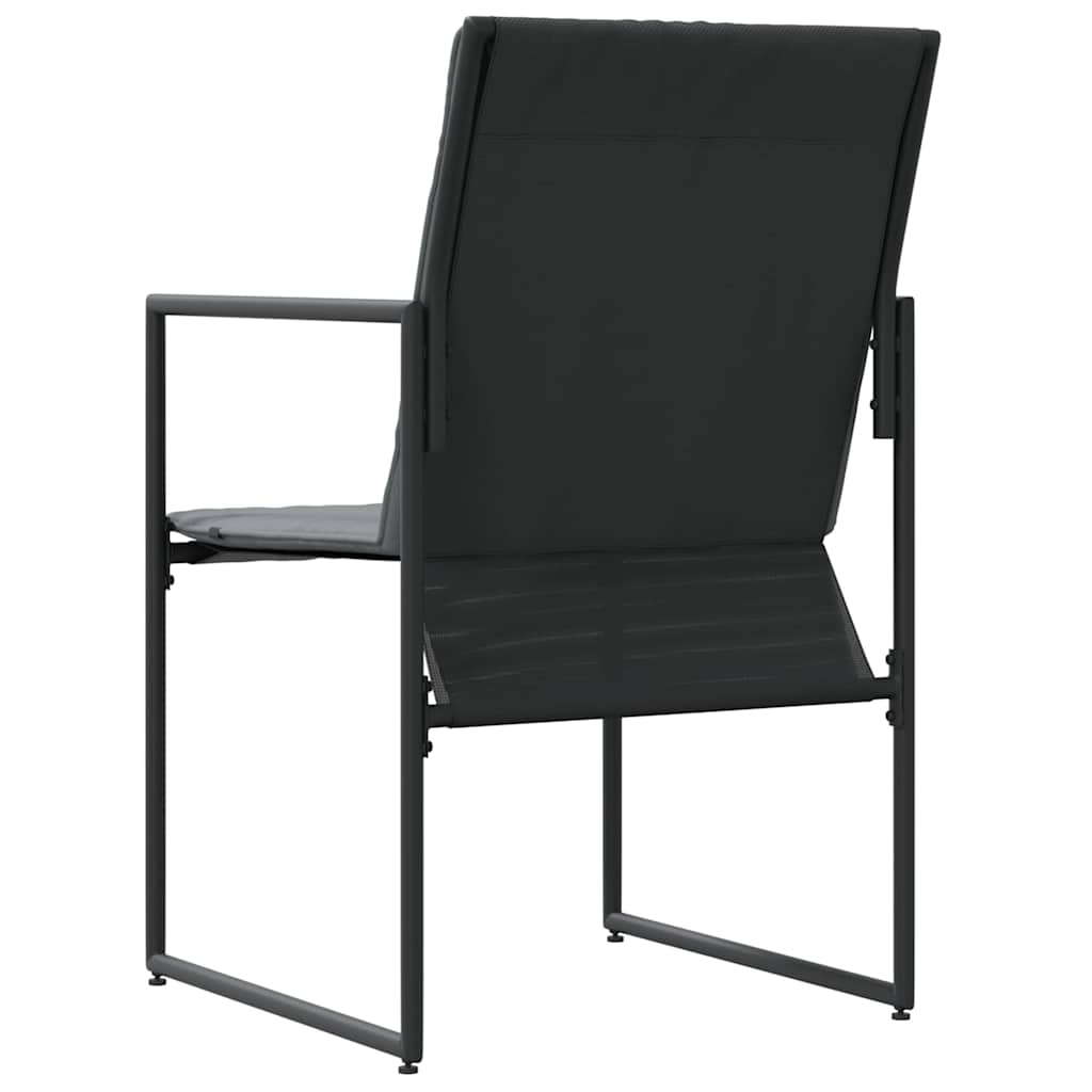 Hagestoler 4 pcs Svart og antracit 50.5 x 59 x 81.5 cm