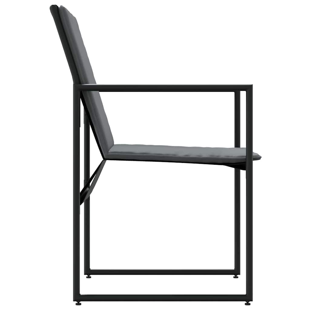 Hagestoler 4 pcs Svart og antracit 50.5 x 59 x 81.5 cm