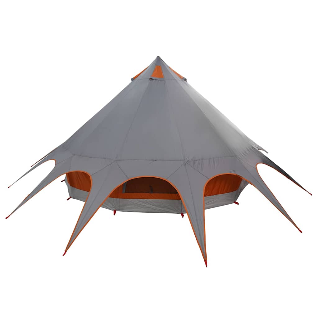 Teepee Telt med tak Grå og Oransje 600 x 600 x 347 cm