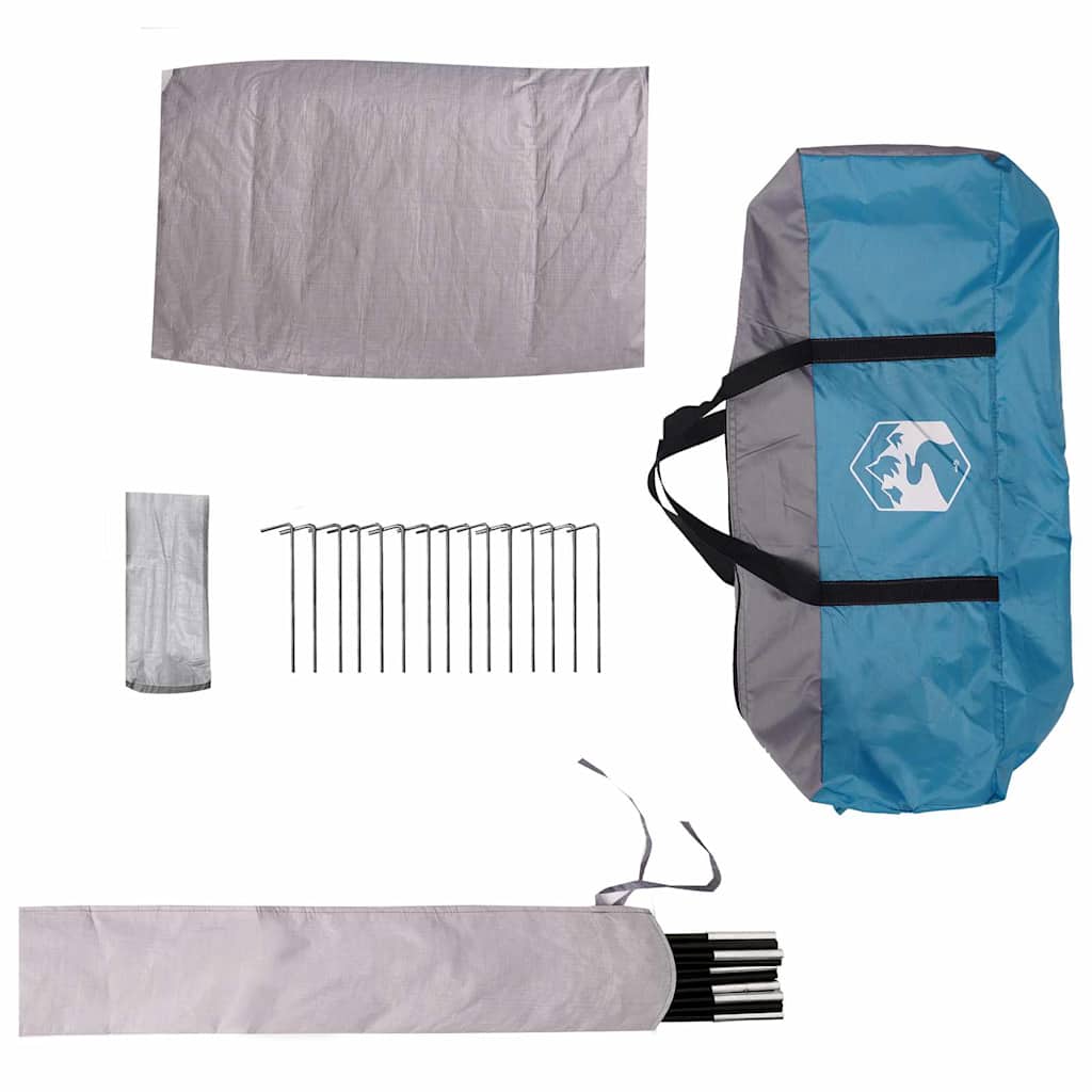 Dometelt Blå 505 x 450 x 248 cm 185T Polyester med PU Belegg