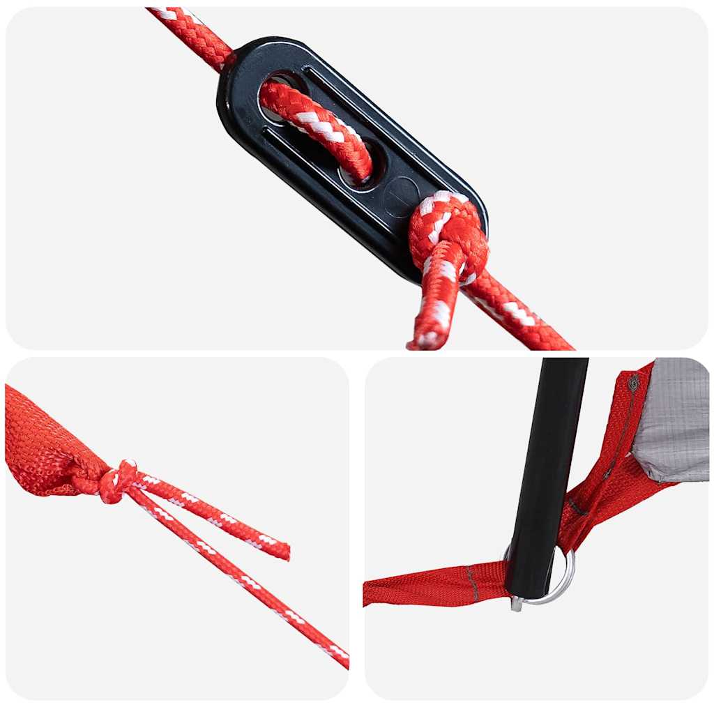 Hyttetelt med tak med lagring Grå og Oransje 425 x 396 x 222 cm