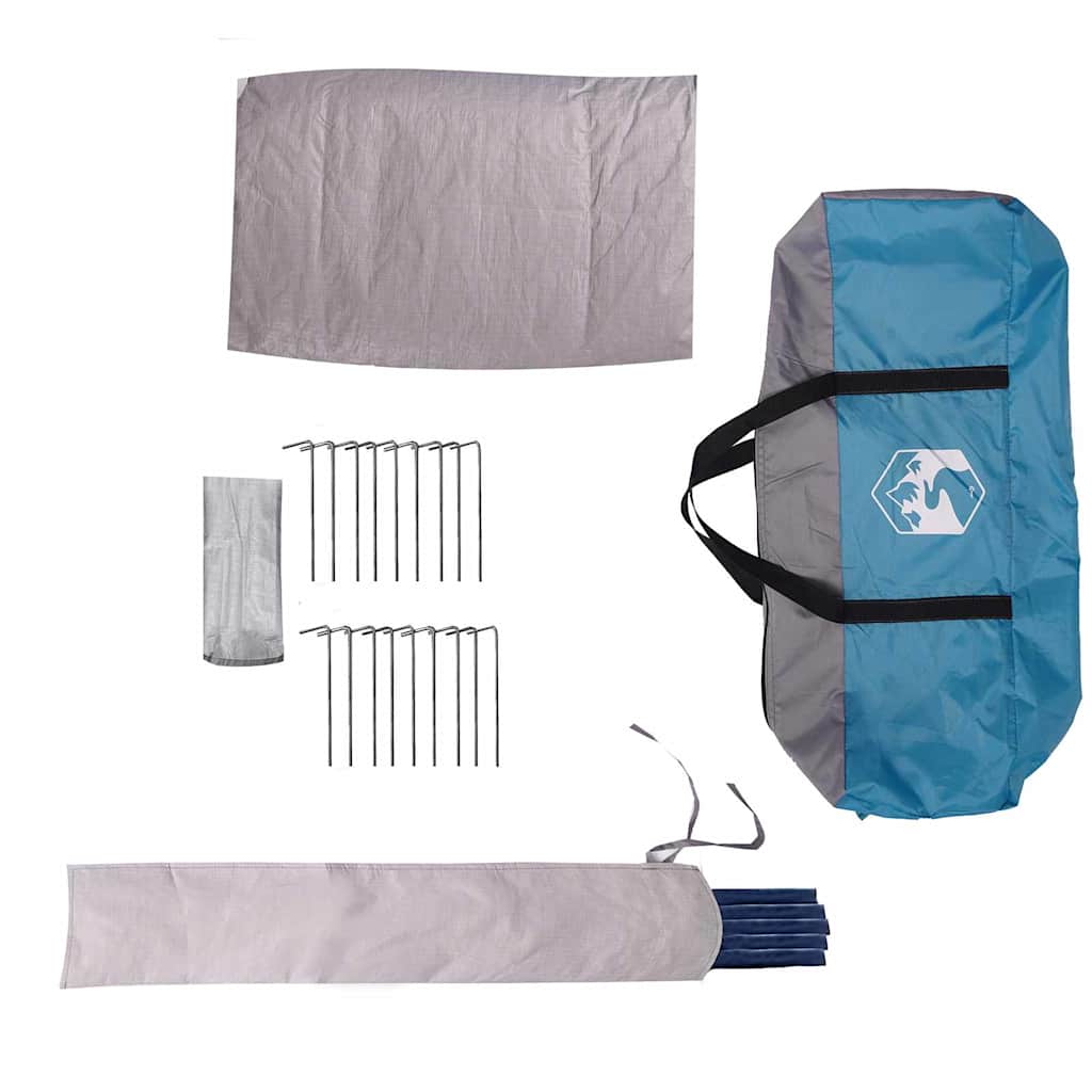 Teepee Telt med tak med lagring Blå og grå 490 x 410 x 210 cm